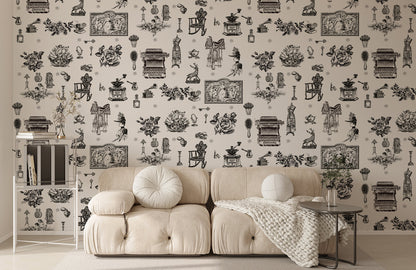 Maestoso Muro in Marmo Dorato Wallpaper