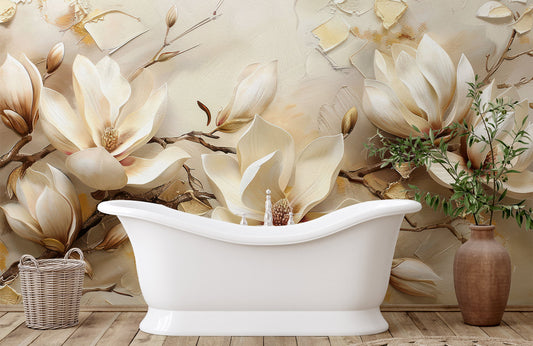 Elegant Blossom Retreat Mural Wallpaper