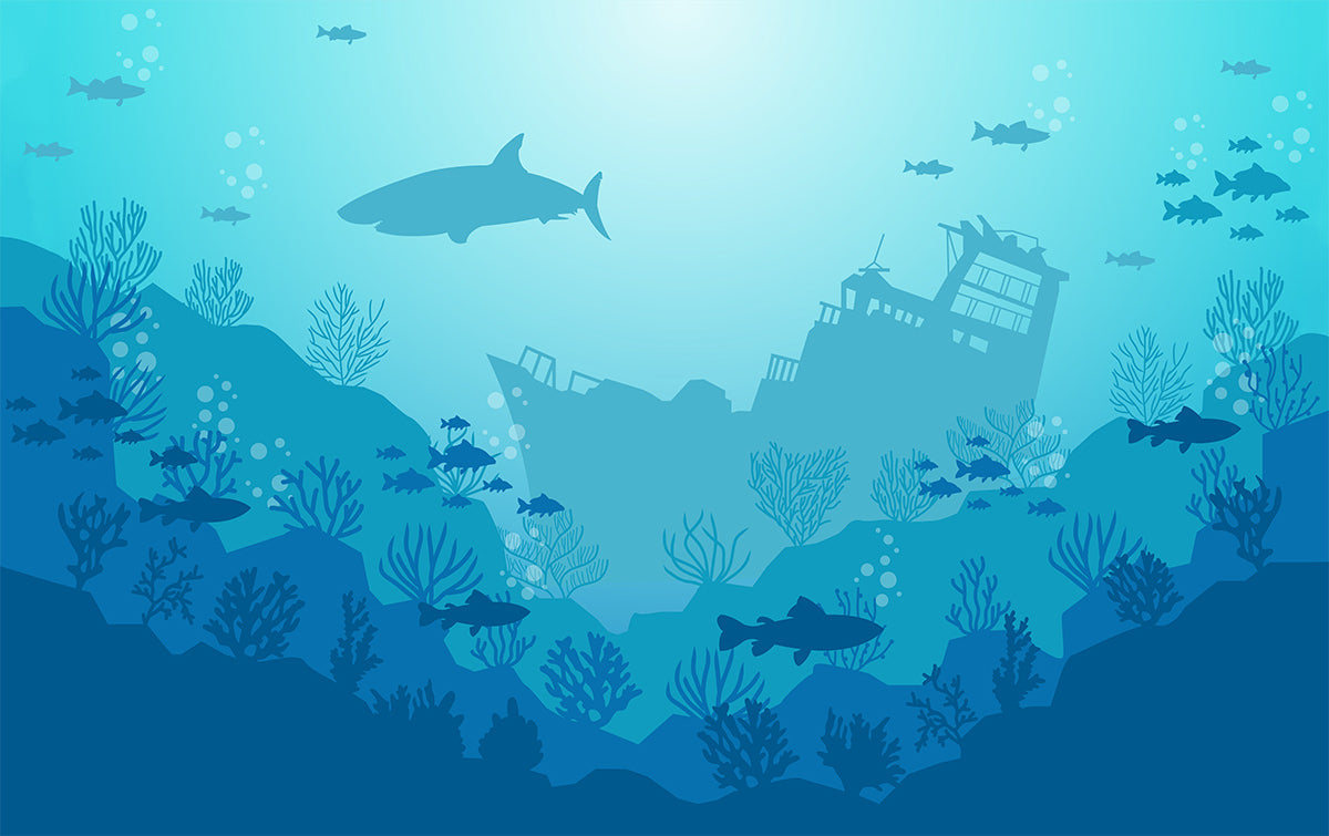 Underwater Ocean Life Mural Wallpaper