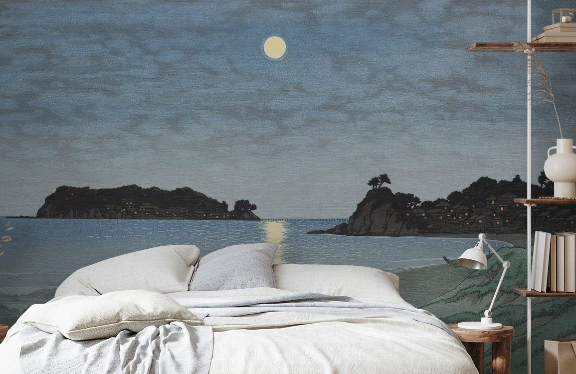 Moonlit Shoreline Mural Wallpaper