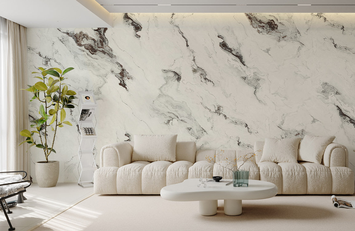 Alabaster Dream Marble Mural Wallpaper