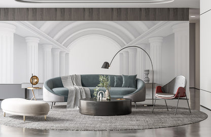 Grand Archway Columns Mural Wallpaper in living room