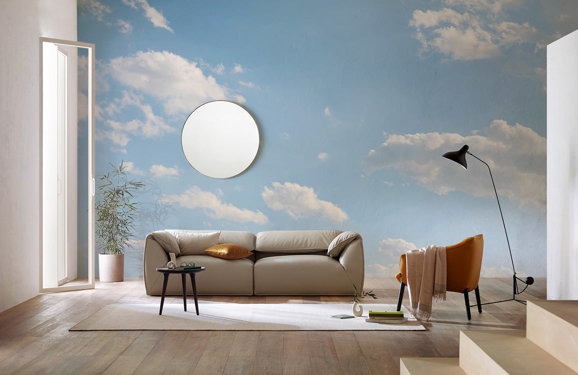 Floating Daylight Clouds Mural Wallpaper