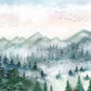 Misty Forest Landscape Watercolor Mural Wallpaper