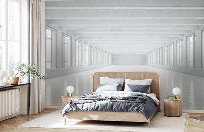 Infinite Window Perspective Mural Wallpaper in bedroom