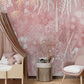 Blush Petals Mural Wallpaper in bedroom