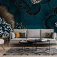 Teal Blossom Luxury Mural Wallpaper