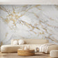 Gilded Marble Elegance Mural Wallpaper in living room