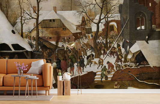 Maestoso Muro in Marmo Dorato Wallpaper