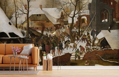 Maestoso Muro in Marmo Dorato Wallpaper