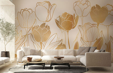 Golden Tulip Serenity Mural Wallpaper