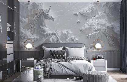 Majestic Unicorn Dreams Mural Wallpaper in bedroom