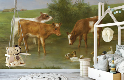 Maestoso Muro in Marmo Dorato Wallpaper