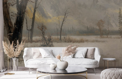 Maestoso Muro in Marmo Dorato Wallpaper
