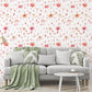 Whimsical Floral Breeze Mural Wallpaper