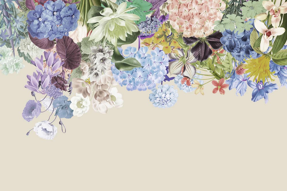Muro Botanico Foglia Tropicale Teal