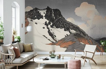 Ethereal Mountain Clouds Mural Wallpaper