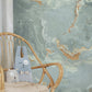 Azure Harmony Marble Mural Wallpaper