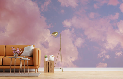 Pink Cloud Whisper Mural Wallpaper