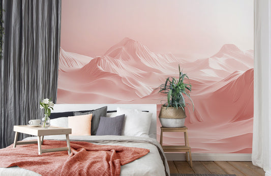 Desert Rose Dreams Mural Wallpaper in bedroom