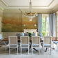 Earthy Landscape Mural Wallpaper in dining room