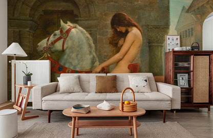 Maestoso Muro in Marmo Dorato Wallpaper