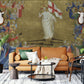 Vintage Angelic Choir Gold Mural Wallpaper