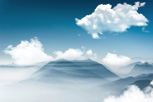 Serene Mountain Mist Landscape Wallpaper Mural