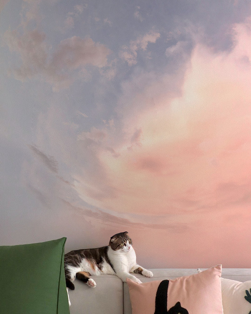 Blush Twilight Sky Mural Wallpaper