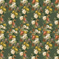 Vintage Floral Bouquet Green Mural Wallpaper