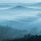 Misty Blue Hills Landscape Mural Wallpaper