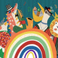 Colorful Animal Band Kids Mural Wallpaper