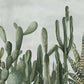 Soothing Green Cactus Botanical Mural Wallpaper