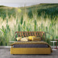 Soothing Green Wheatfield Mural Wallpaper