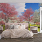 Spring Cherry Blossom Park Mural Wallpaper