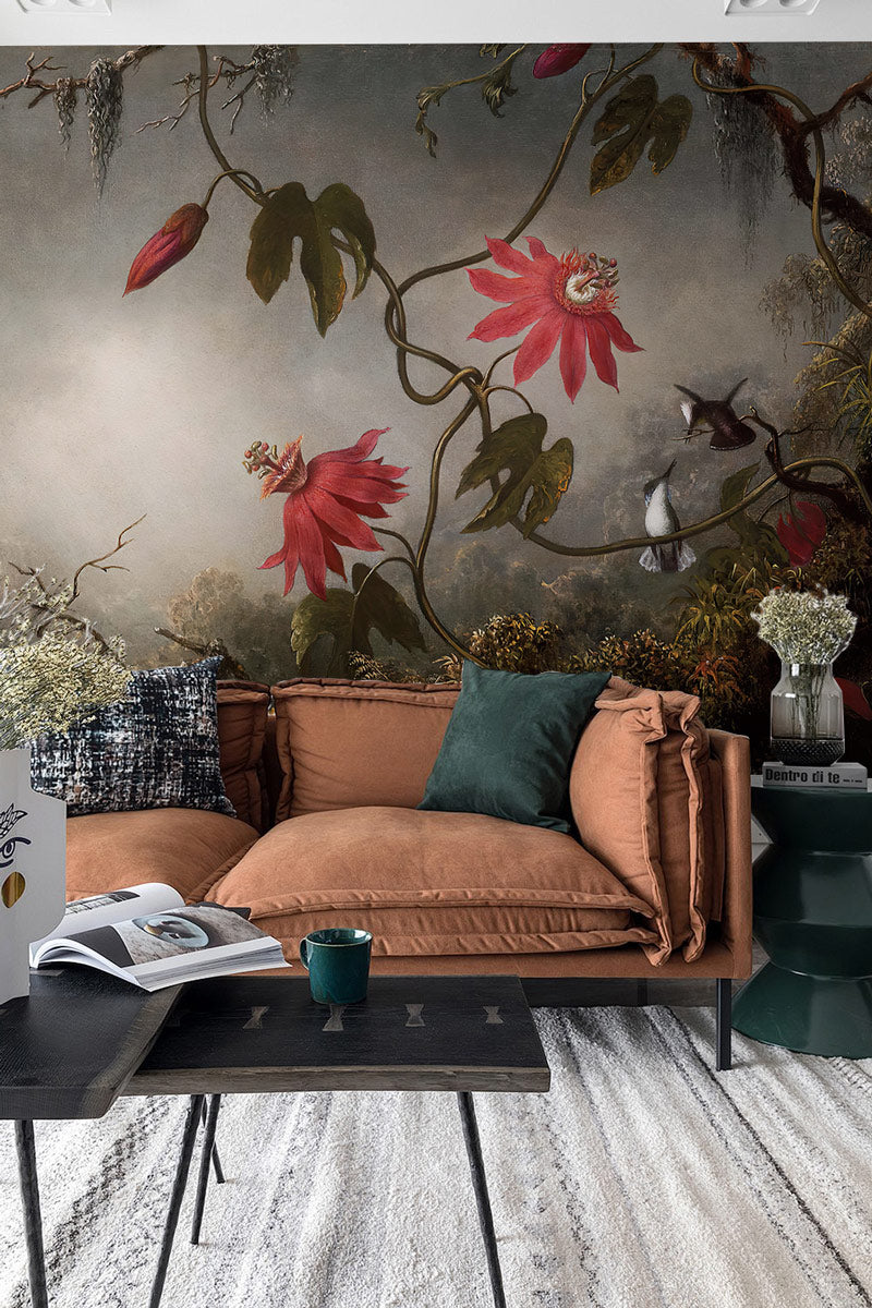 Passionflower Enchantment Mural Wallpaper