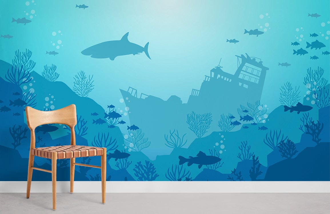 Underwater Ocean Life Mural Wallpaper