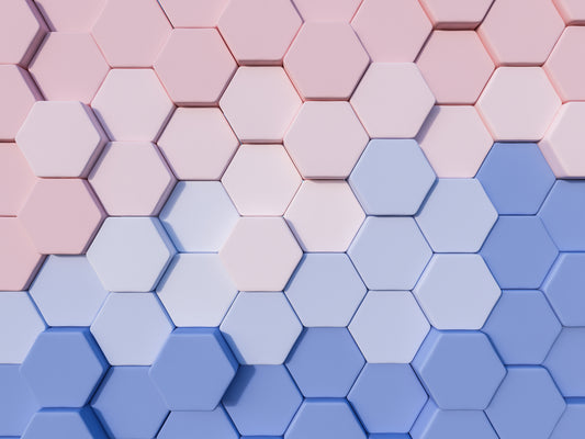 Vibrant Hexagonal Fusion Mural Wallpaper