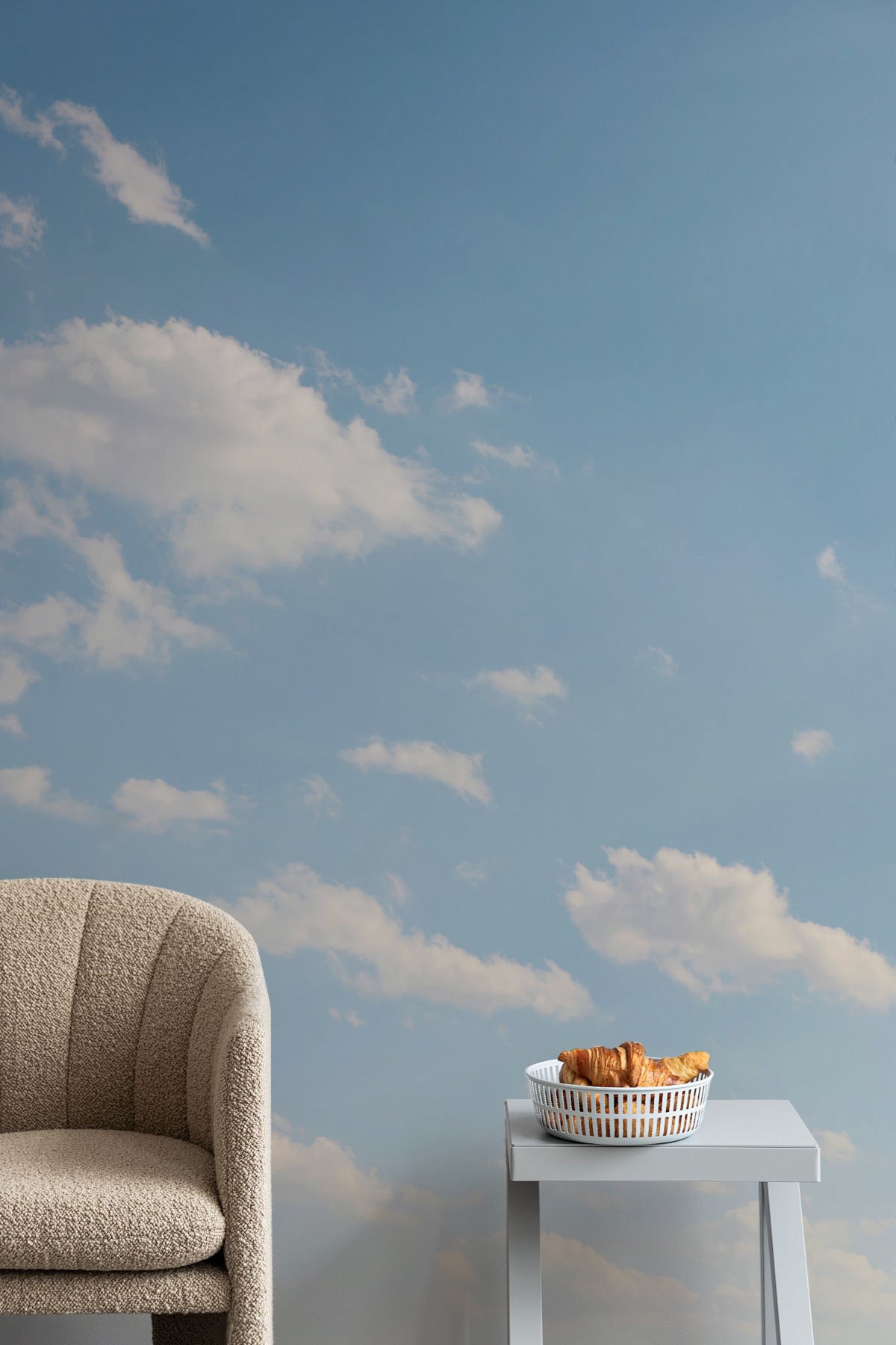 Floating Daylight Clouds Mural Wallpaper