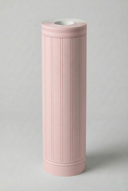 Blush Pink Beadboard Panel Wallpaper