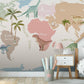 Dinosaur World Map Kids Wallpaper