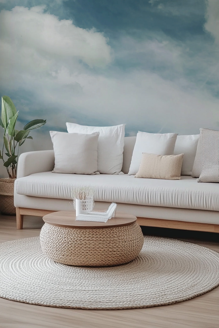 Whispering Sky Tones Mural Wallpaper