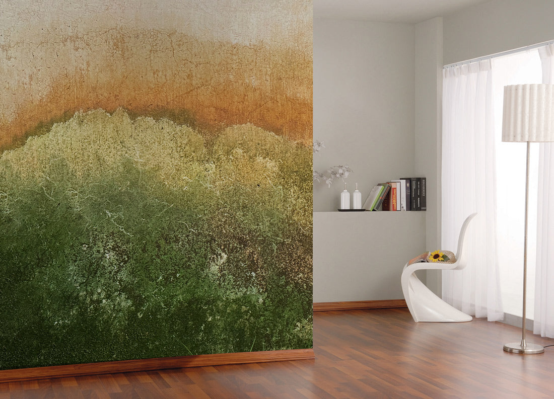 Earthy Landscape Mural Wallpaper in living room