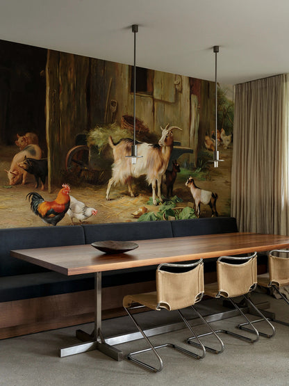 Rustic Barnyard Bliss Mural Wallpaper