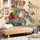 wall murals with delicate flowers in the hallway may be made to order.