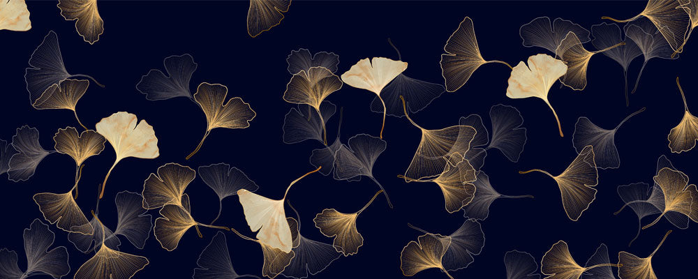 Opulent Ginkgo Harmony Mural Wallpaper