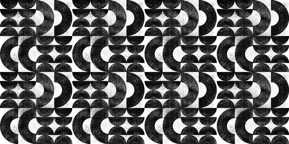 Geometric Crescent Flow Mural Wallpaper