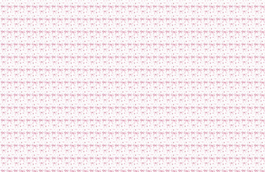 Lovely Bow and Heart Mural Wallpaper
