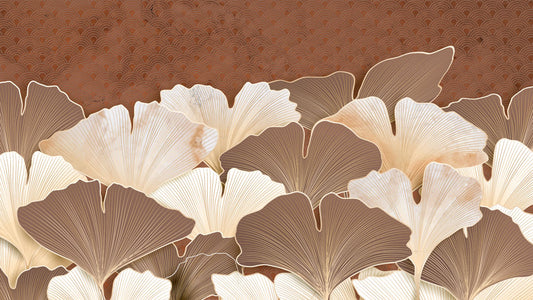 Golden Ginkgo Elegance Mural Wallpaper