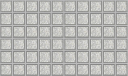 Silver Stone Grid Panel Mural Wallpaper